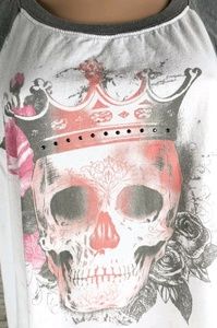 EUC Torrid Crowned Skull Muscle Shirt